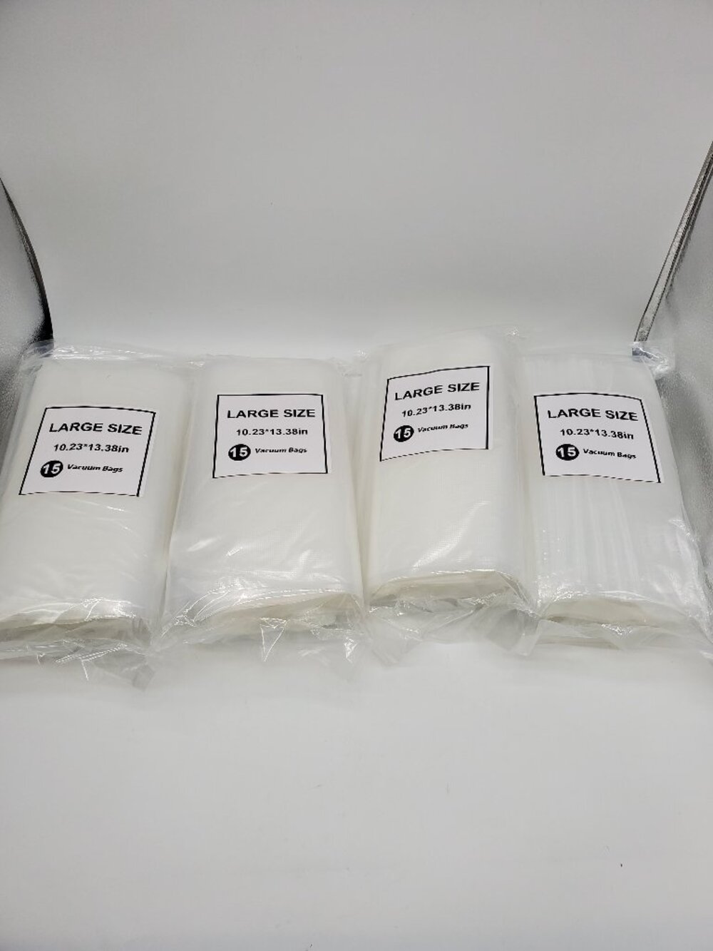 Reusable Vacuum Sealer Zipper Bags 60ct 10.23 in x 13.38 in